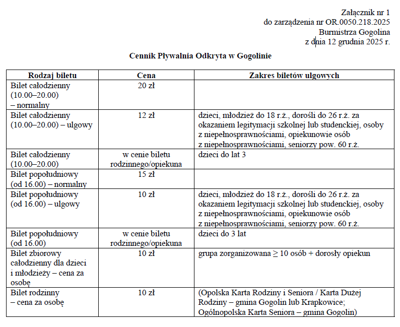 Cennik 2026