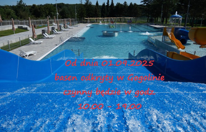 Zmiana godzin funkcjonowania basenu odkrytego