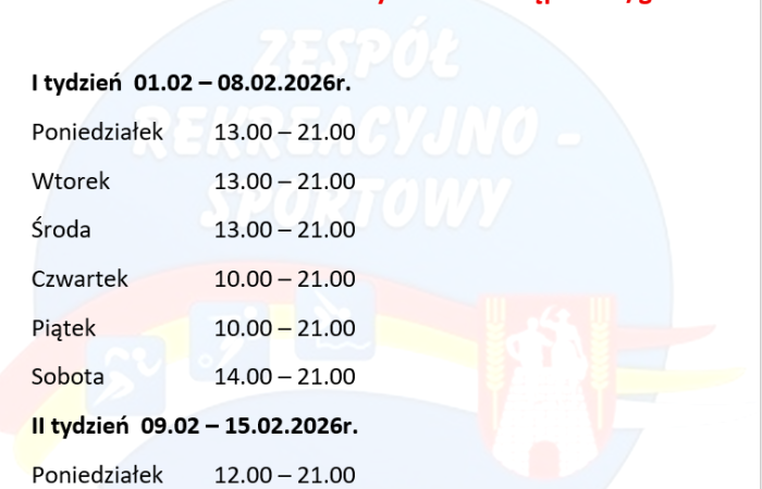 Ferie na pływalni krytej w Gogolinie